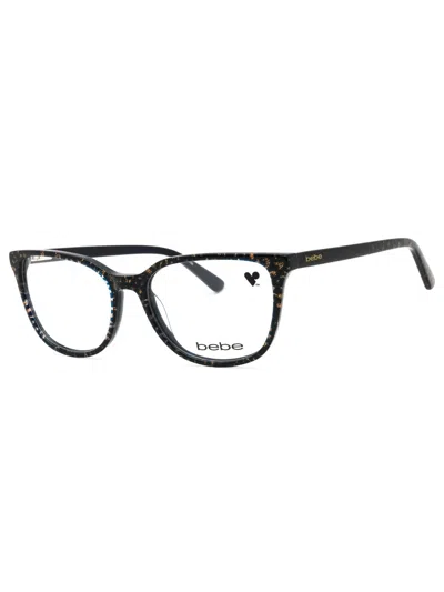 Bebe Stylish Rectangular Eyeglasses For Women In Black
