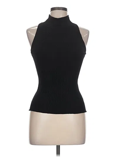 Pre-owned Bebe Tank Top Black Halter Neckline Tops