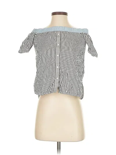 Pre-owned Bebe Tank Top Blue Cold Shoulder Neckline Tops