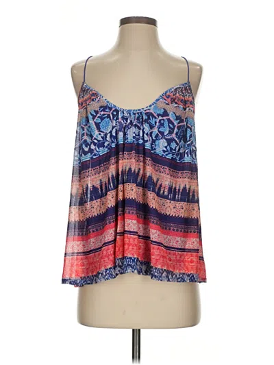 Pre-owned Bebe Tank Top Blue Halter Neckline Tops