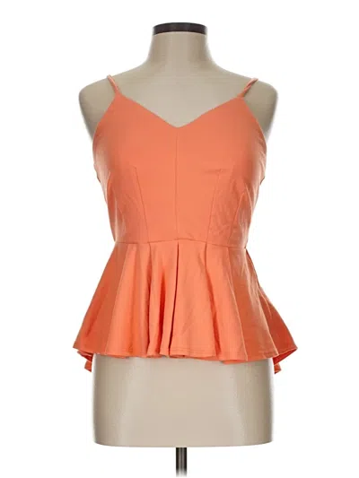 Pre-owned Bebe Tank Top Orange Strapless Neckline Tops