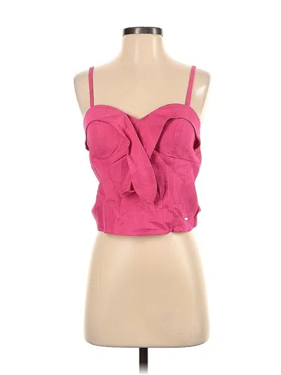Pre-owned Bebe Tank Top Pink Strapless Neckline Tops
