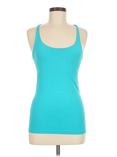 Pre-owned Bebe Tank Top Teal Halter Neckline Tops In Blue