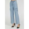 Bebe The Double Cargo Jeans In Blue