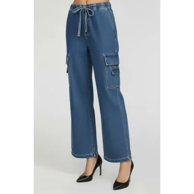 Bebe The Double Cargo Jeans In Blue