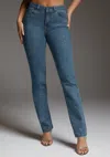 Bebe The Skinny With Rhinestone Details In Medium Wash