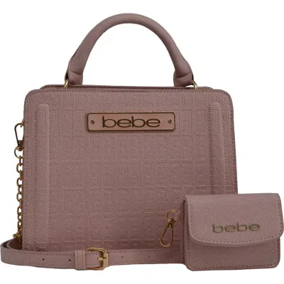 Bebe Thea Small Satchel With Card Wallet In Pink
