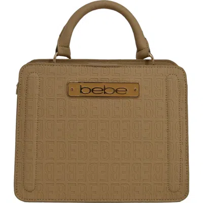 Bebe Thea Small Satchel With Card Wallet In Sand