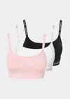 Bebe Three Pack Seamless Microfiber Comfort Bras In Rose