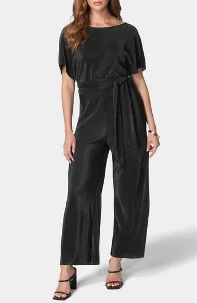 Bebe Plisse Culotte Jumpsuit In Black