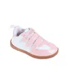 Bebe Toddler Girls Adhesive Straps And Printed Lining Sneakers In Blush
