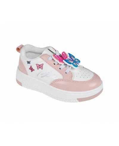 Bebe Babies' Toddler Girls Butterfly Lace Charms With Court Sneakers In Pink