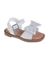 Bebe Toddler Girls Charm And Bow With Rhinestones Sandals In White