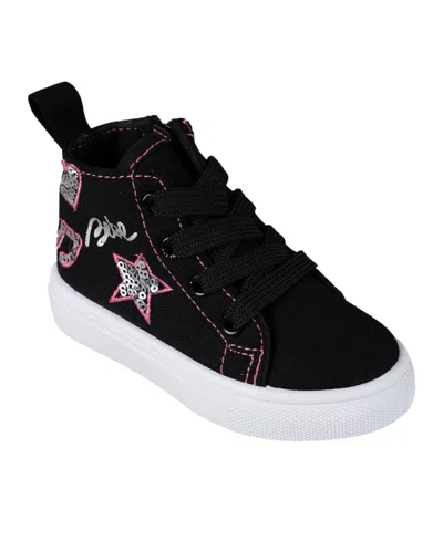 Bebe Babies' Toddler Girls Embroidered Sequin Sneakers In Black