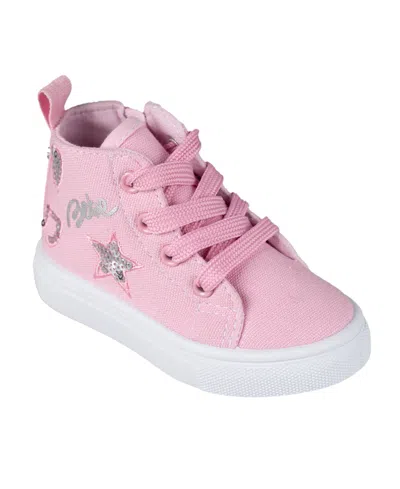 Bebe Babies' Toddler Girls Embroidered Sequin Sneakers In Pink