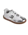 Bebe Toddler Girls Heart Lace Plate And Printed Lining Sneakers In White