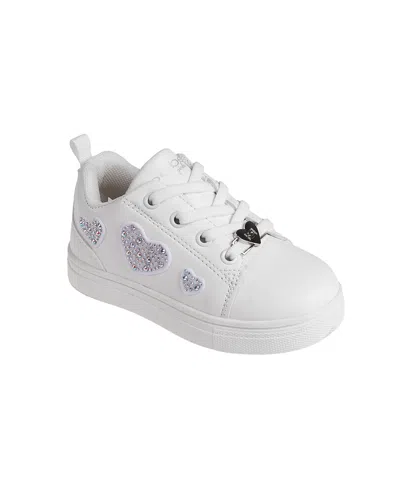 Bebe Babies' Toddler Girls Heart Lace With Court Sneakers In White