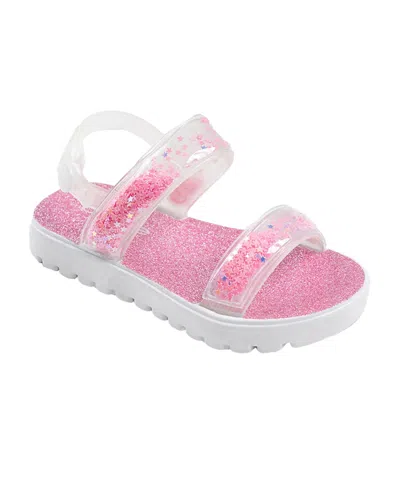 Bebe Babies' Toddler Girls Loose Glitter Straps Sandals In Pink