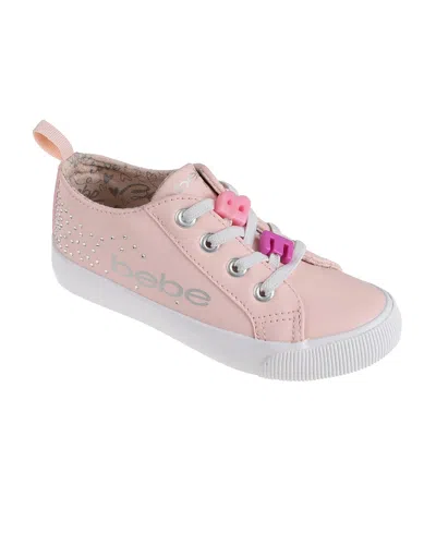 Bebe Babies' Toddler Girls Rhinestone Laces Sneakers In Blush