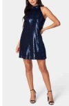 Bebe A Line Disco Dot Dress In Navy