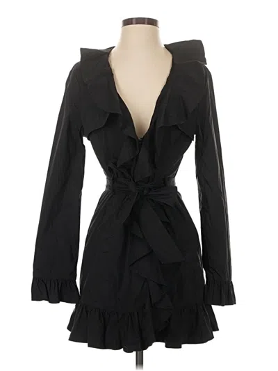 Pre-owned Bebe Trenchcoat In Black