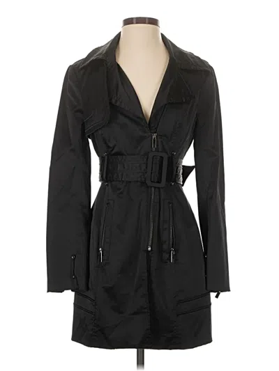 Pre-owned Bebe Trenchcoat In Black