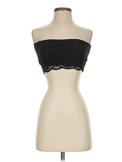 Pre-owned Bebe Tube Top Black Strapless Neckline Tops