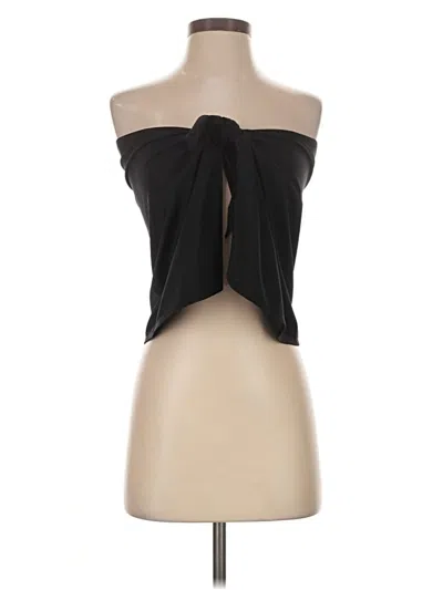 Pre-owned Bebe Tube Top Black Strapless Neckline Tops