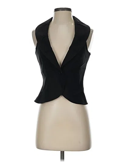 Pre-owned Bebe Tuxedo Vest In Black