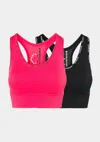 Bebe Two Pack Seamless Microfiber Bras In Cosmo