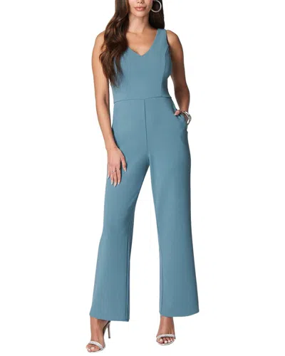 Bebe V Neck Core Jumpsuit In Denim