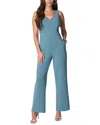 Bebe V Neck Core Jumpsuit In Blue