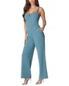 Bebe V Wire Core Jumpsuit In Blue