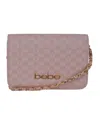 Bebe Women's Adela Monogram Mini Crossbody Bag In Pink