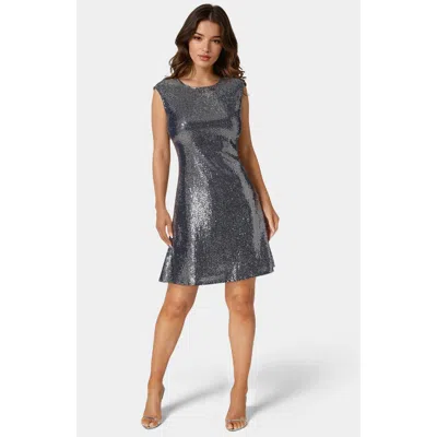 BEBE WOMEN'S CAP SLEEVE A-LINE DISCO DOT DRESS