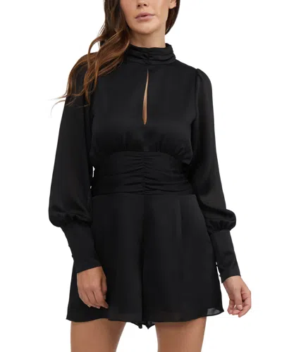 Bebe Women's Chintz Yoryu Keyhole Romper In Black