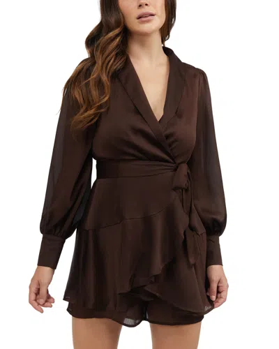 Bebe Women's Chintz Yoryu Wrap Front Romper In Multi