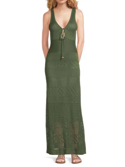 Bebe Women's Crochet Maxi Dress
