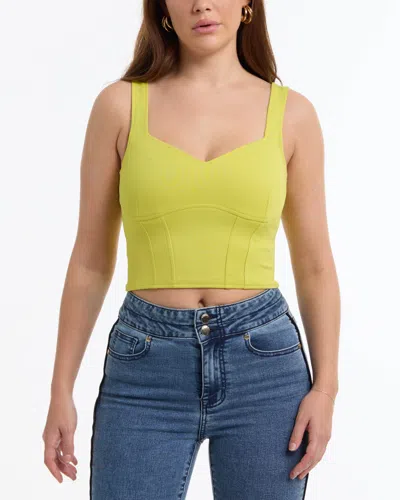 Bebe Women's Cropped Scuba Corset Top In Multi
