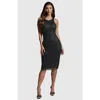 Bebe Women's Crystal Mesh Tank Dress In Black