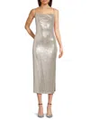 Bebe Maxi Dress In Silver