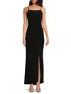 Bebe Women's Fitted Ruched Gown In Black