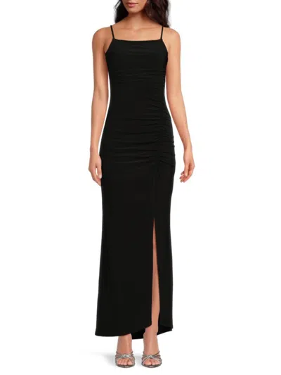 Bebe Women's Fitted Ruched Gown In Black