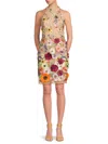 BEBE WOMEN'S FLORAL EMBROIDERED SHEATH DRESS