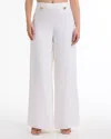 Bebe Women's High Waist Wide Leg Pant With Button Tab Detail In Beige