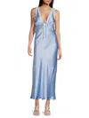 Bebe Women's Lace-trimmed Satin Midi-slipdress