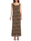 Bebe Women's Leopard Print Mesh Maxi Dress In Brown
