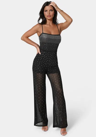 Bebe Women's Ombre Embellished Jumpsuit In Black