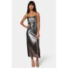 Bebe Ombre Sequin Maxi Slip Dress In Multi
