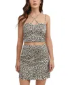 Bebe Women's Printed Satin Bustier & Skirt Set In Multi